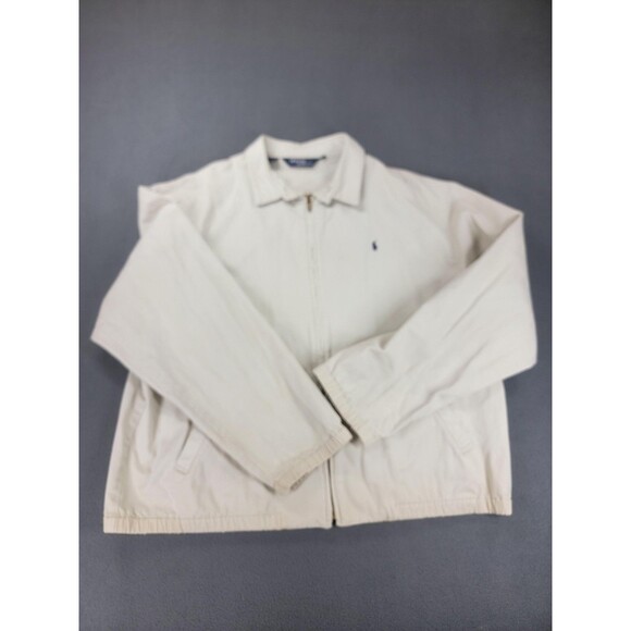 Polo Ralph Lauren Other - Vintage Polo Ralph Lauren Jacket Mens XL White Harrington Made USA Cotton 90s